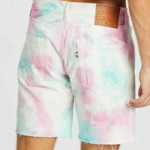 LEVIS 501 ‘93 Tie Dye Raw Hem Pride Shorts